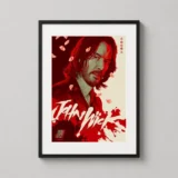 John Wick Chapter 4 Sakura Theme, Keanu Reeves Graphic Movie Poster
