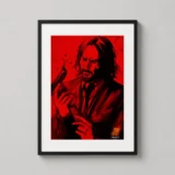 John Wick Chapter 4 Crimson Red Reload Cinematic Movie Poster