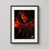 John Wick Chapter 4 Neon Red Action Movie Illustration Movie Poster