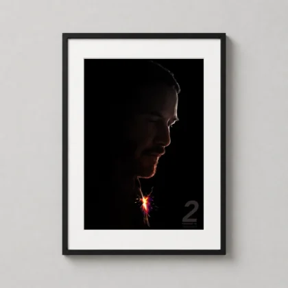 John Wick: Chapter 2 | Movie Poster | Minimalist Spark Profile Art framed wall art mockup