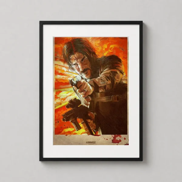 John Wick Chapter 2 Dramatic Oil Painting Style Movie Poster