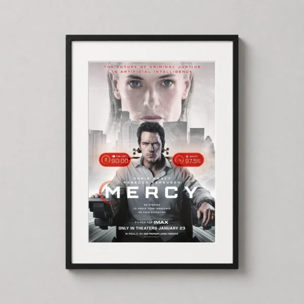 Mercy Chris Pratt Dystopian Sci-Fi Movie Poster