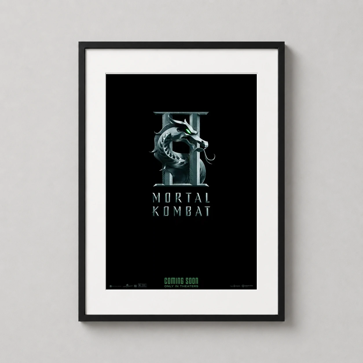 Mortal Kombat Ii — mortal Kombat II Movie Poster Dragon Logo Teaser Art Print brings