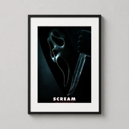 Scream Ghostface Mask – Horror Slasher movie poster for gallery wall display by MerchFuse