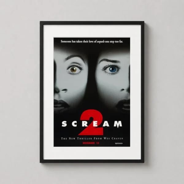 Scream 2 Dual-Face Eyes Key Art 1997 Horror Movie Poster