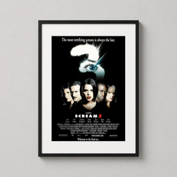 Scream 3 Glowing Ghostface Eye Horror Movie Poster