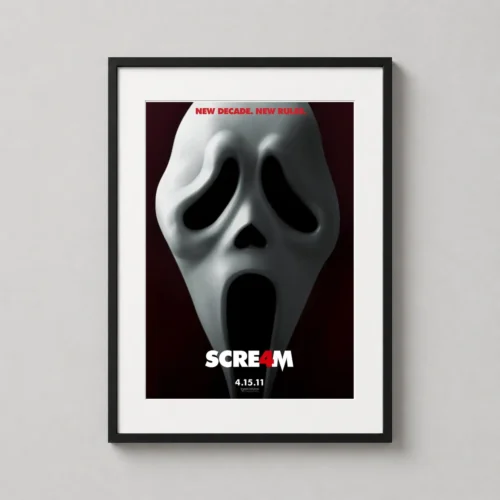 Scream 4 Ghostface Mask Horror Movie Poster