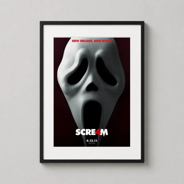 Scream 4 Ghostface Mask Horror Movie Poster