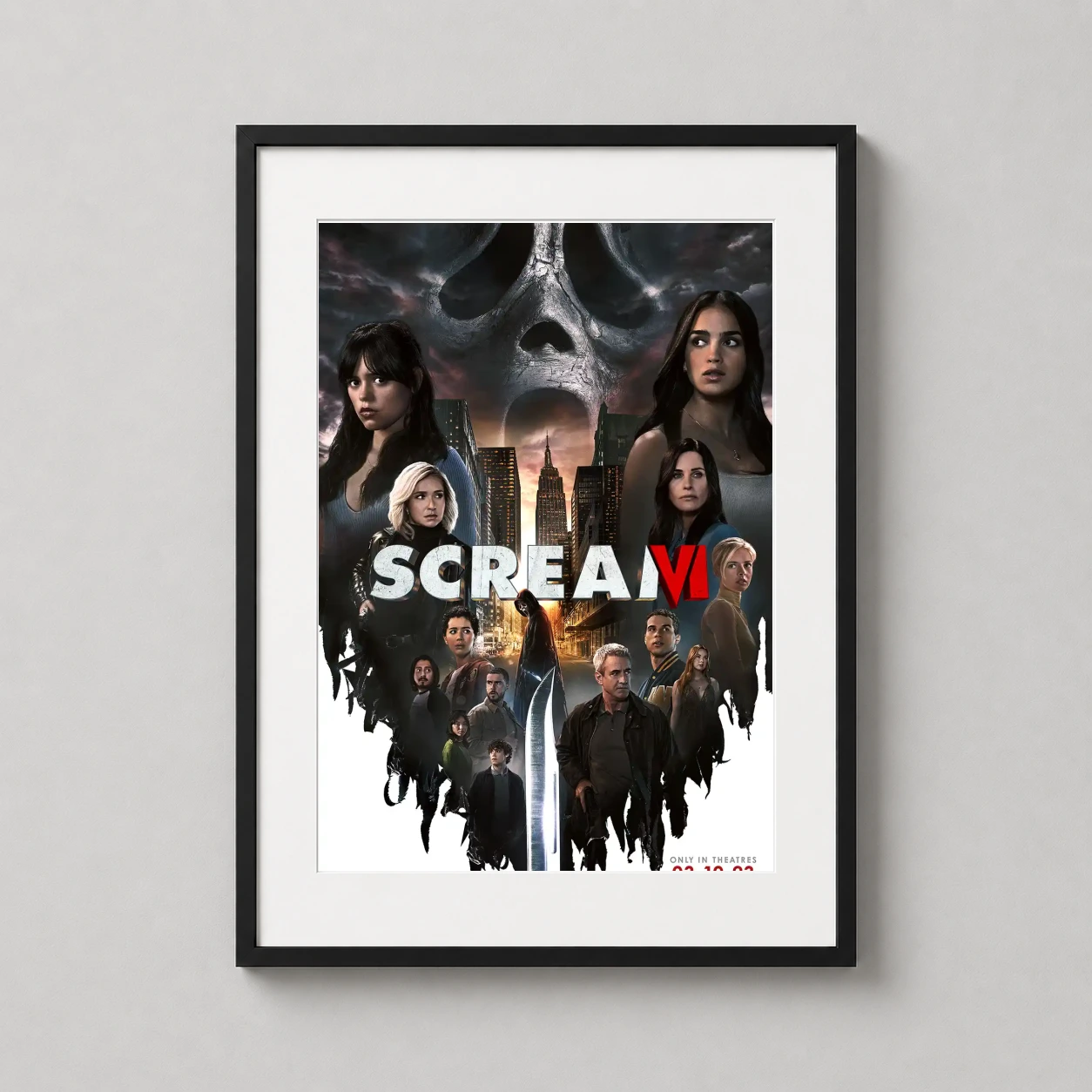 Scream Vi Ghostface New — dramatic Scream VI movie poster featuring the New York City skyline