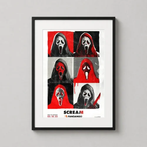 Scream VI Ghostface Collage Multi-Panel Horror Movie Poster