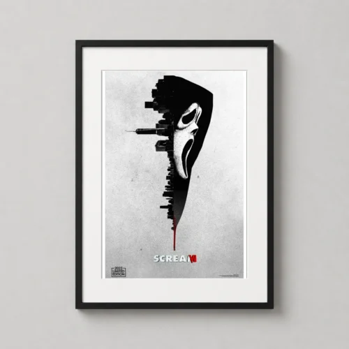 Scream VI Ghostface Skyline Minimalist Horror Movie Poster