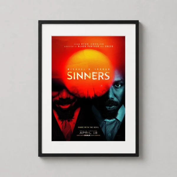 Sinners 2025 Michael B. Jordan Dual Identity Cinematic Movie Poster