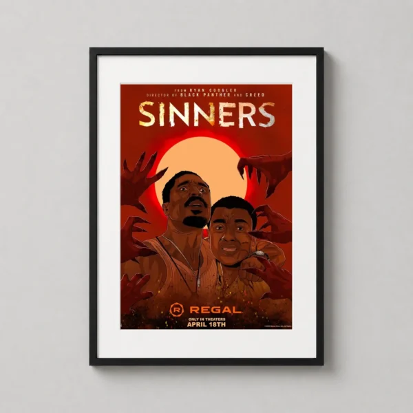 Sinners Movie Michael B. Jordan Horror Thriller Movie Poster