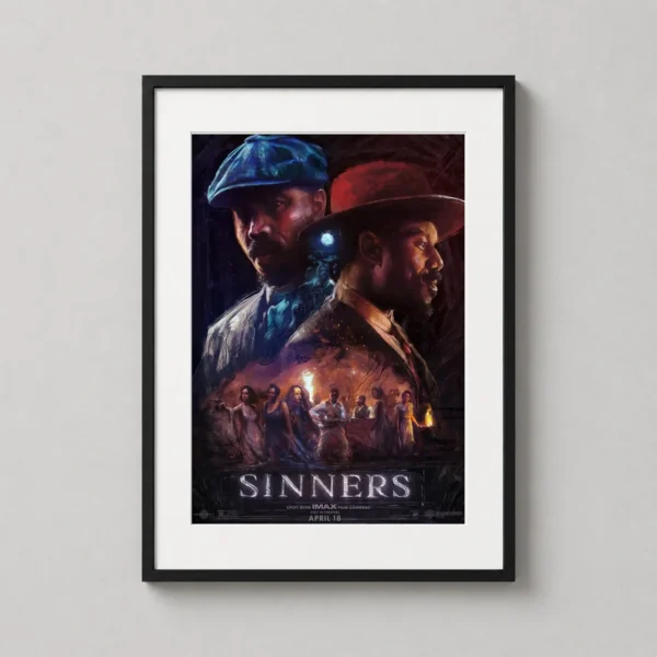 Sinners Movie 2025 Michael B. Jordan Dramatic Movie Poster
