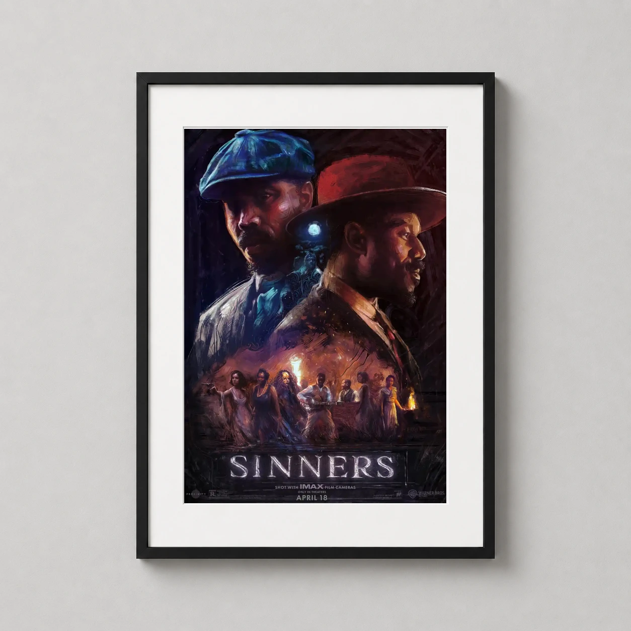 Sinners Movie 2025 Michael — dramatic painterly artwork for the 2025 film Sinners featuring Michael