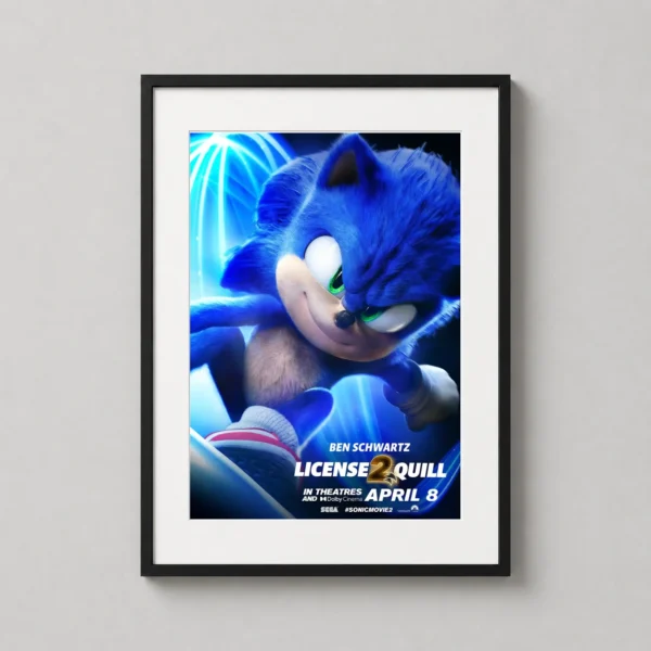 Sonic the Hedgehog 2 License 2 Quill Movie Poster