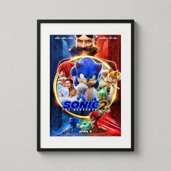 Sonic the Hedgehog 2 Dr. Robotnik and Cast Movie Poster