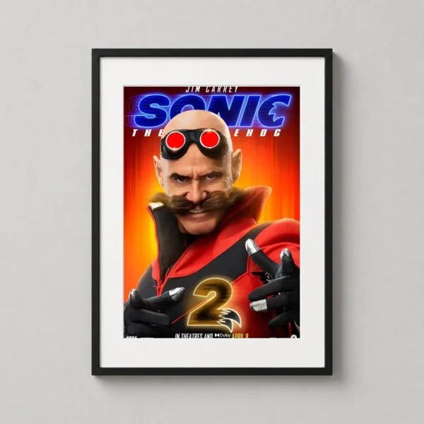 Jim Carrey as Dr. Robotnik Sonic the Hedgehog 2 Movie Poster