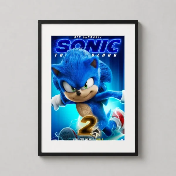 Sonic the Hedgehog 2 Movie Blue Blur High Speed Movie Poster