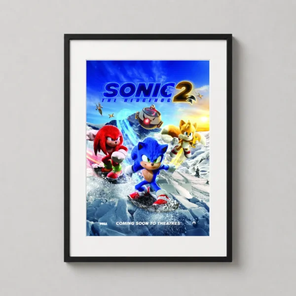 Sonic the Hedgehog 2 Movie Knuckles and Tails Snow Scene Movie Poster