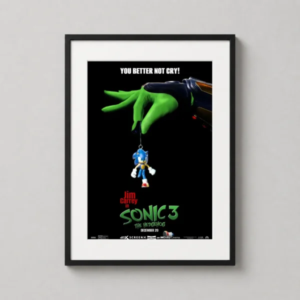 Dr. Robotnik Sonic 3 Movie Teaser, Green Hand Movie Poster