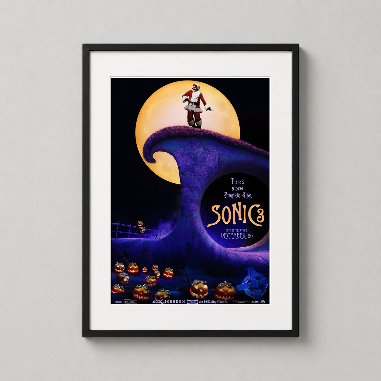 Dr. Robotnik Pumpkin King — dr. Robotnik stands atop a curling purple hill before a massive moon