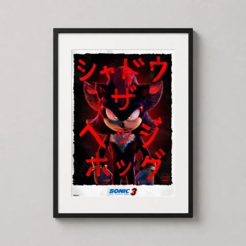 Shadow the Hedgehog Sonic 3 Japanese Katakana Movie Poster