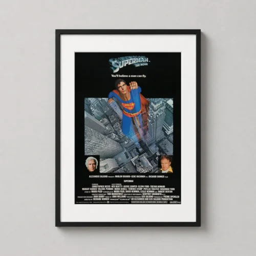 Superman 1978 The Movie Christopher Reeve Flying Vintage Movie Poster