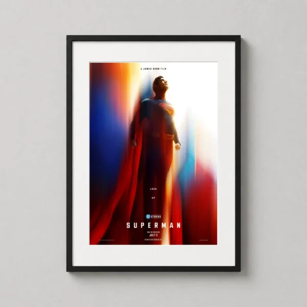 Superman 2025 James Gunn Movie Suit Reveal Dynamic Movie Poster
