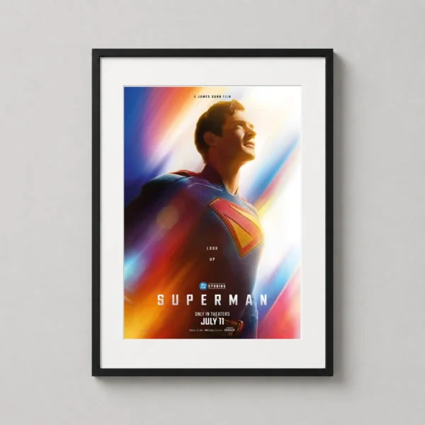 Superman 2025 Vibrant Speed Streaks Movie Poster