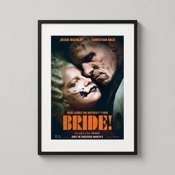 Bride 2026 Christian Bale and Jessie Buckley Movie Poster