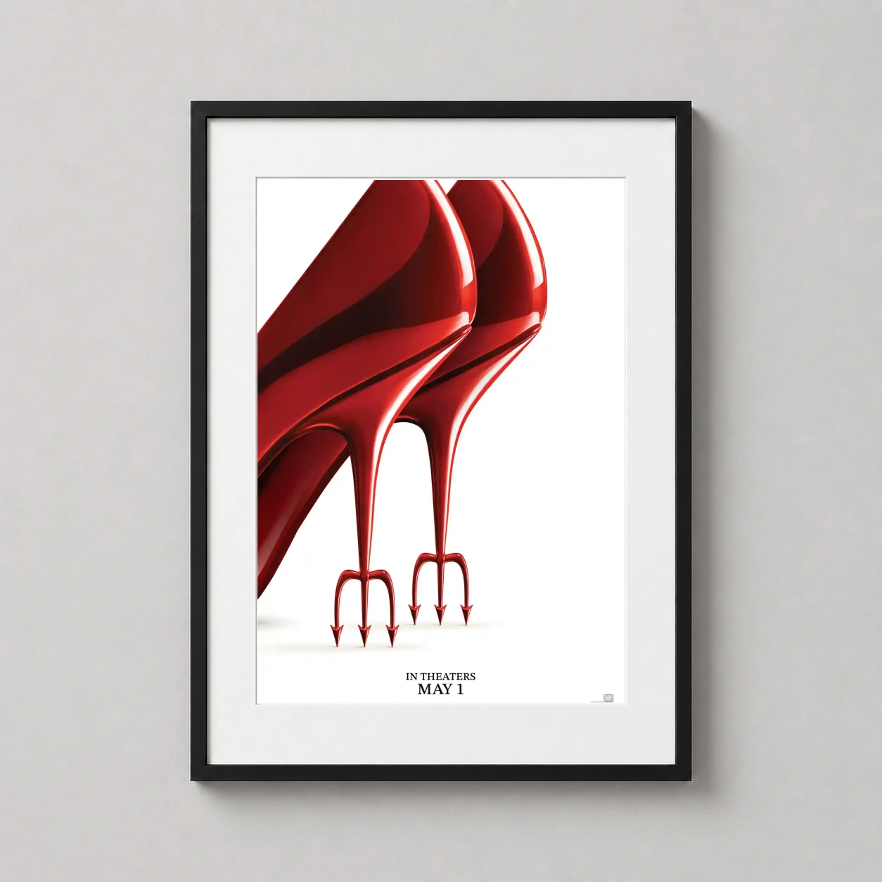 The Devil Wears Prada — this artwork features the iconic red stiletto heels with devilish