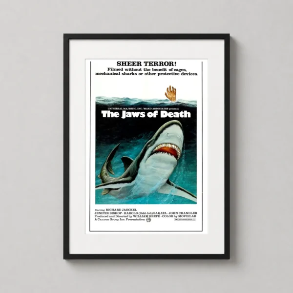 Jaws of Death Vintage Horror Movie Poster