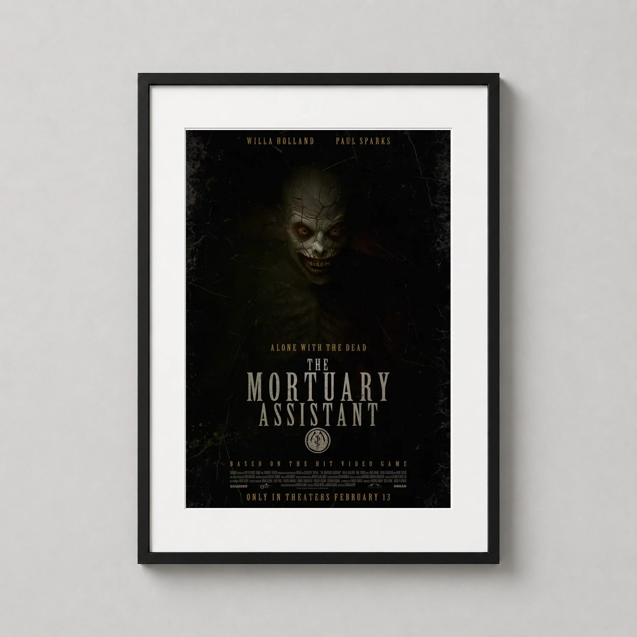 Mortuary Assistant — terrifying humanoid creature with cracked skin and glowing orange eyes