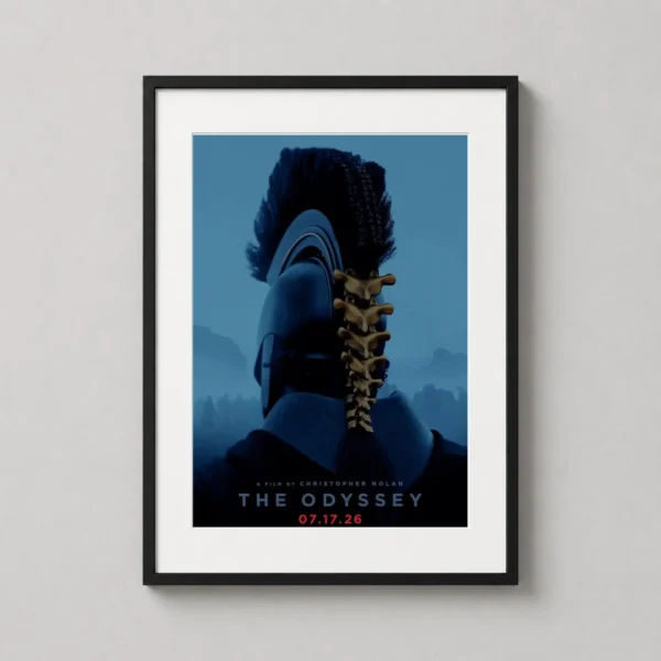 Odyssey Nolan Film Concept Golden Spinal Armor Movie Poster