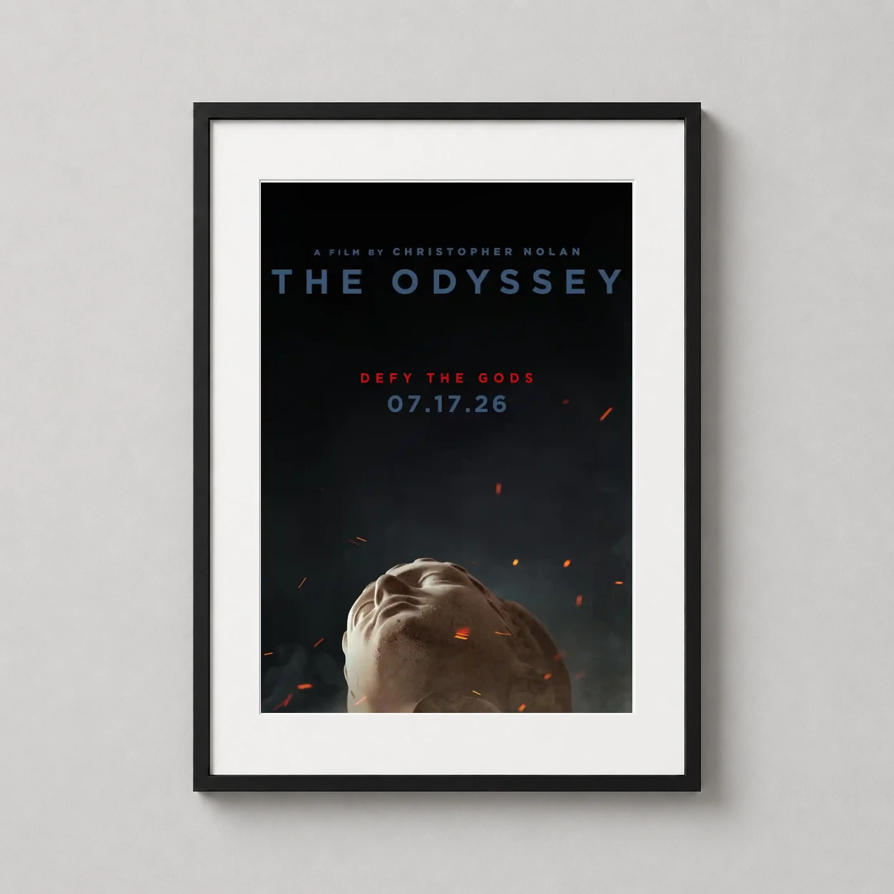 Odyssey — dramatic minimalist poster for The Odyssey featuring a fallen Greek