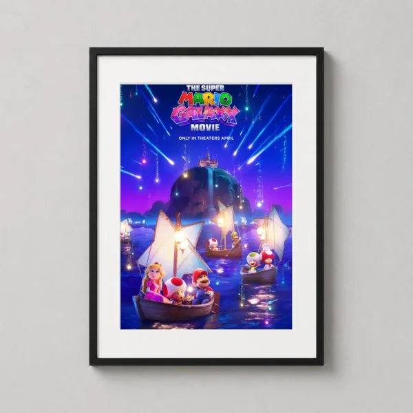The Super Mario Galaxy Movie Glowing Sailing Scene Movie Poster