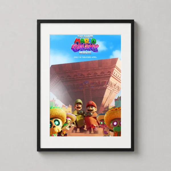 Super Mario Galaxy Movie Mesoamerican Style Animated Movie Poster