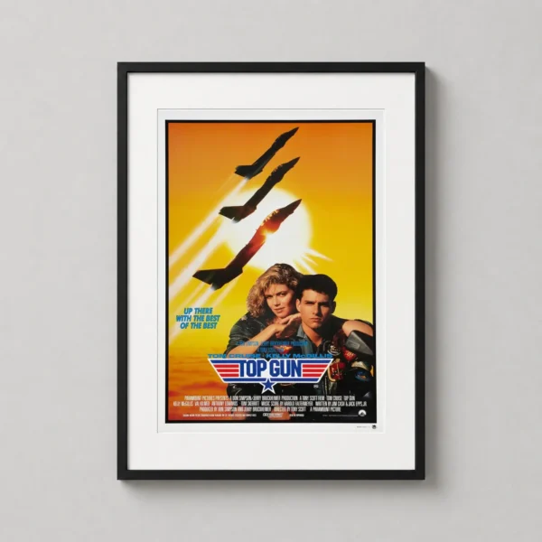 Top Gun 1986 Maverick and Charlie Sunset Flight Movie Poster