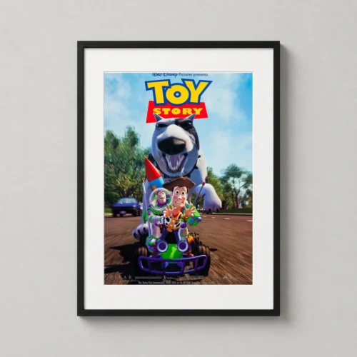 Toy Story Buzz and Woody RC Car Chase Scene Movie Poster