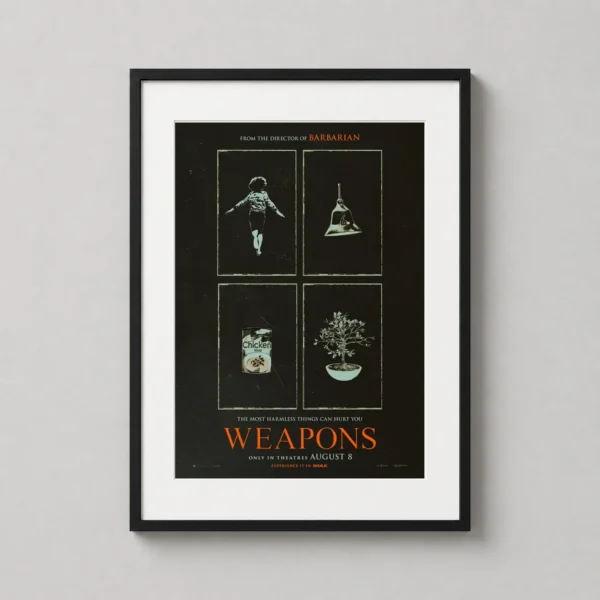Weapons 2025 Minimalist Horror Film Poster