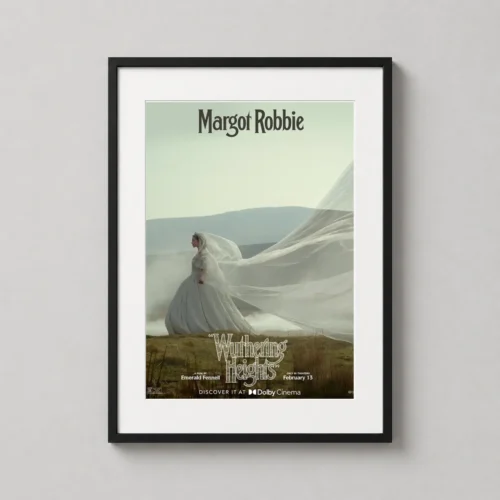 Margot Robbie Wuthering Heights Ethereal Gown Movie Poster