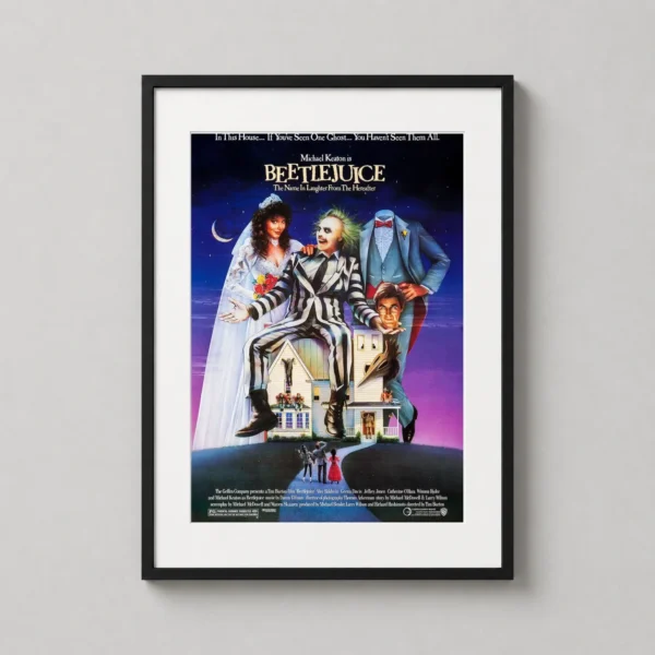 Beetlejuice 1988 Theatrical Wall Art Movie Poster