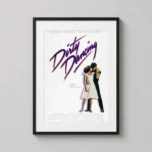 Dirty Dancing Johnny and Baby Dance Embrace Print Movie Poster