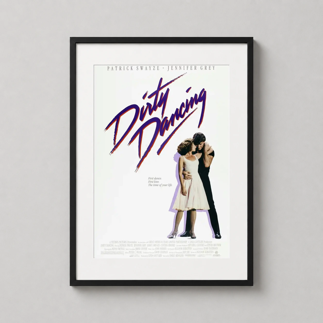 Dirty Dancing — featuring Johnny and Baby in a romantic embrace, this Dirty Dancing art