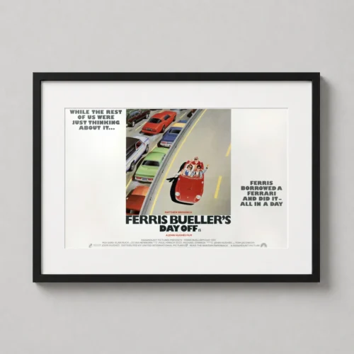 Ferris Bueller's Day Off Ferrari Highway Scene Movie Poster