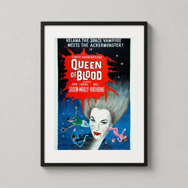 Queen of Blood Vintage Space Vampire Sci-Fi Movie Poster