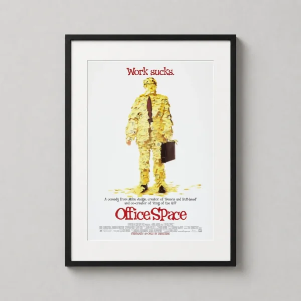Office Space 1999 Sticky Note Suit Movie Poster