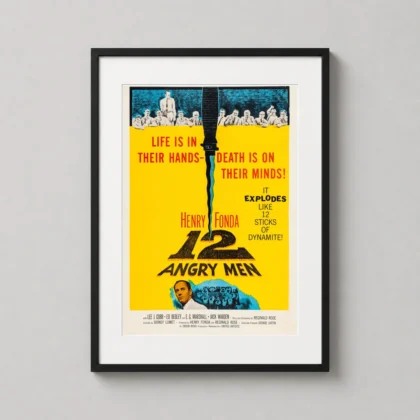 12 Angry Men | Classic Movie Poster | 1957 Vintage Wall Art Print framed wall art mockup