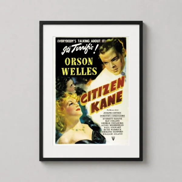 Citizen Kane Orson Welles 1941 Film Noir Classic Movie Poster